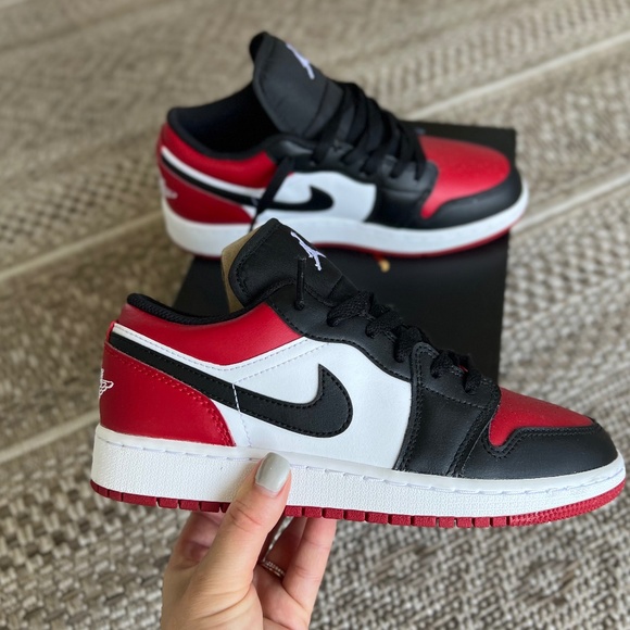 Nike Other - Nike NEW Air Jordan 1 Low GS Bred Toe Sneakers Size 5 Youth W/Original Box
